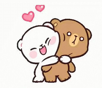 cartoon hugging