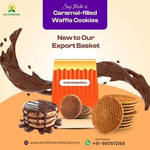 Choose Premium Waffle Cookies with Caramel Filling