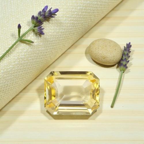 Elegant Emerald Cut Yellow Sapphire