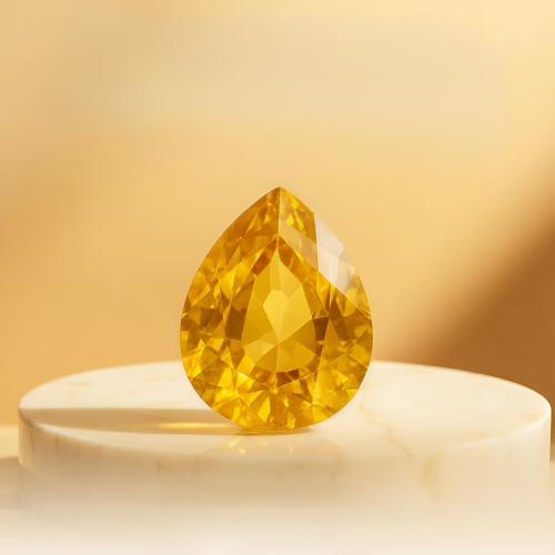 Pear Shaped Yellow Sapphire