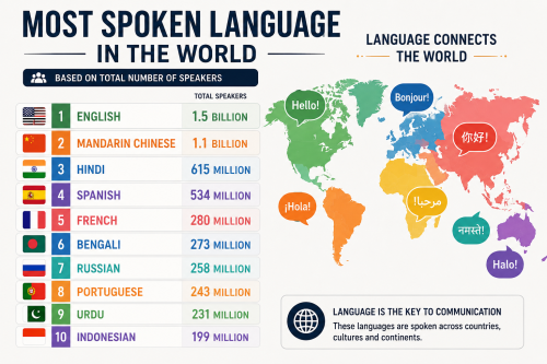 most spoken language in world