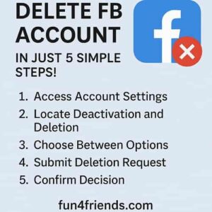 how to delete fb account